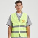 Unisex Adults Classic Hi-Vis Vest with Horizontal  Reflective Tape