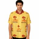 Men's Sublimated Imitation Cotton Cuban Collar Shirt