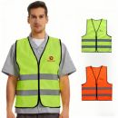 Unisex Adults Classic Hi-Vis Vest with Horizontal  Reflective Tape